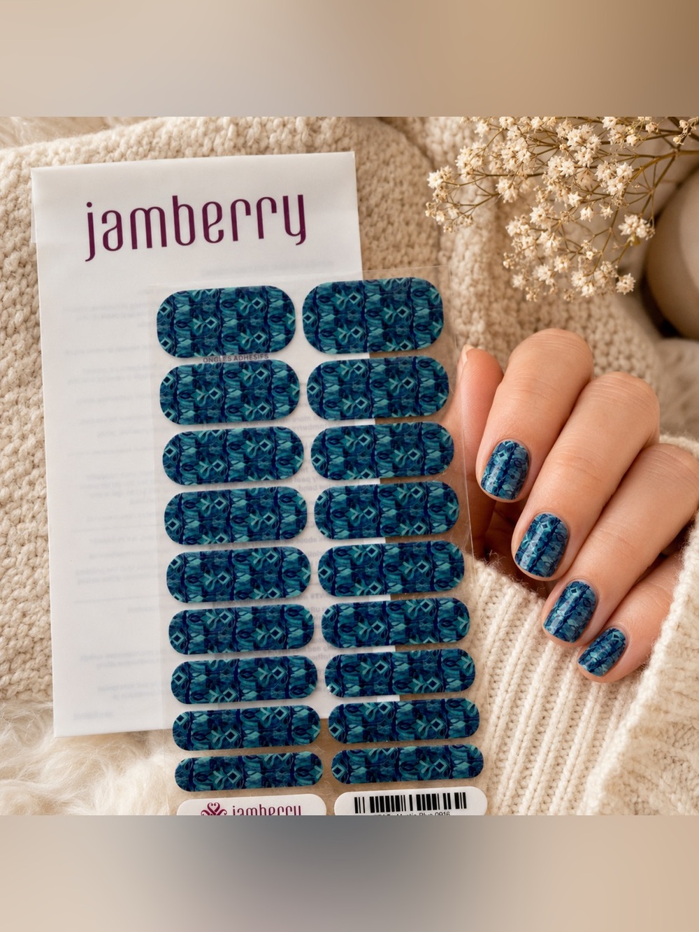 Jamberry Nail Wraps: Mystic Blue  RARE | Buy 3 Get 1 Free